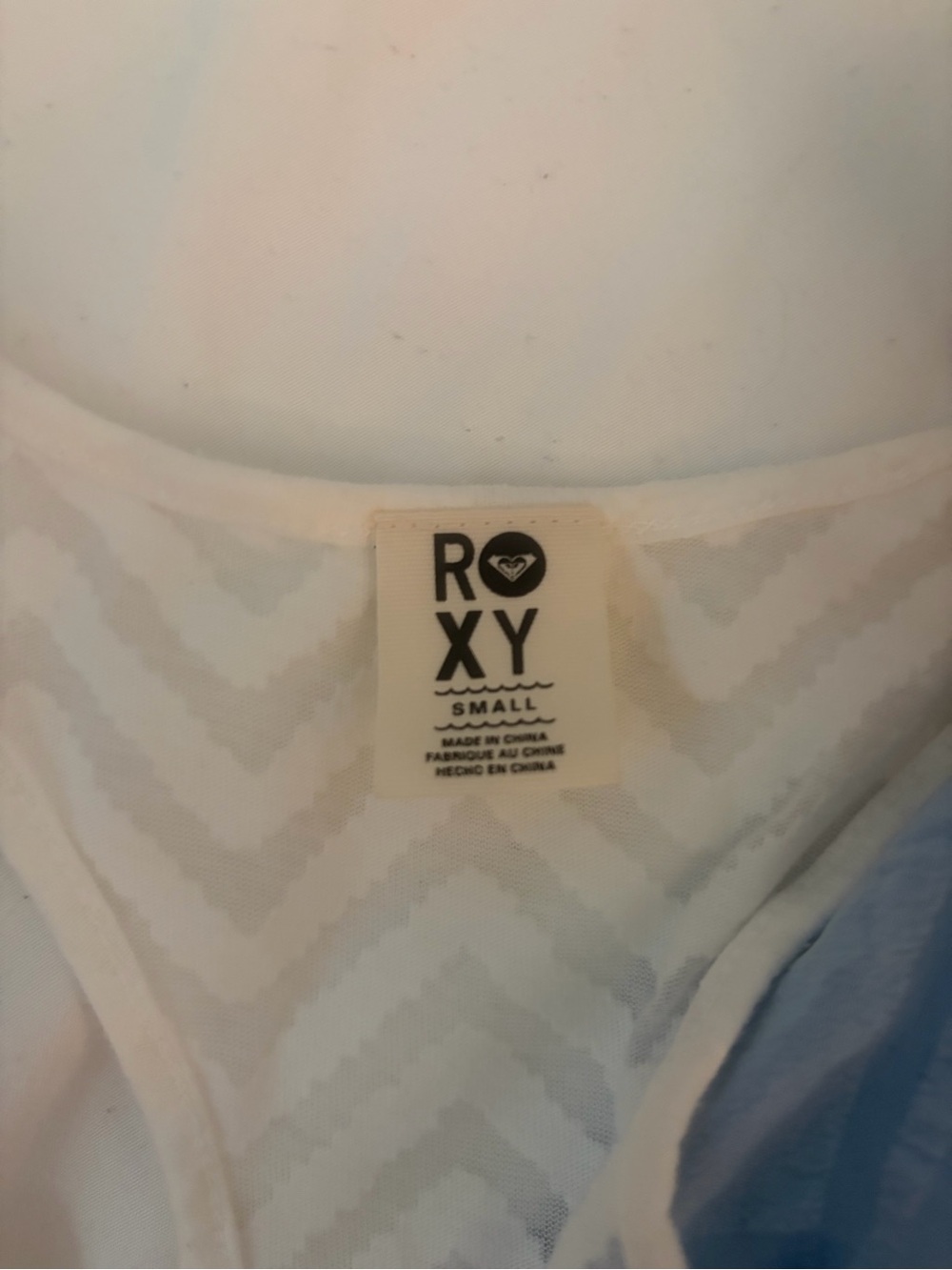 Roxy White Chevron Racerback Tank - Picture 2 of 2
